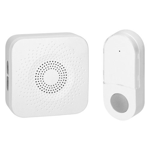 SETI AC, dzwonek bezprzewodowy, sieciowy, przycisk bezbateryjny, learning system, 32 dźwięki, 150m, biały OR-DB-AB-169/W ORNO Home