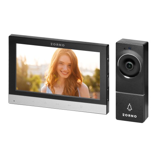 ALERTO, zestaw wideodomofonowy, bezsłuchawkowy, panel dotykowy 7" LCD, z gniazdem na kartę pamięci OR-VID-MD-1084/B ORNO Home