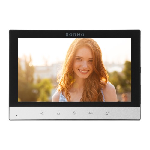 Wideo monitor bezsłuchawkowy, kolorowy, LCD 7", dotykowy panel, z gniazdem na kartę pamięci, sterowanie bramą, do rozbudowy zestawu ALERTO OR-VID-MD-1084PMV/B ORNO Home