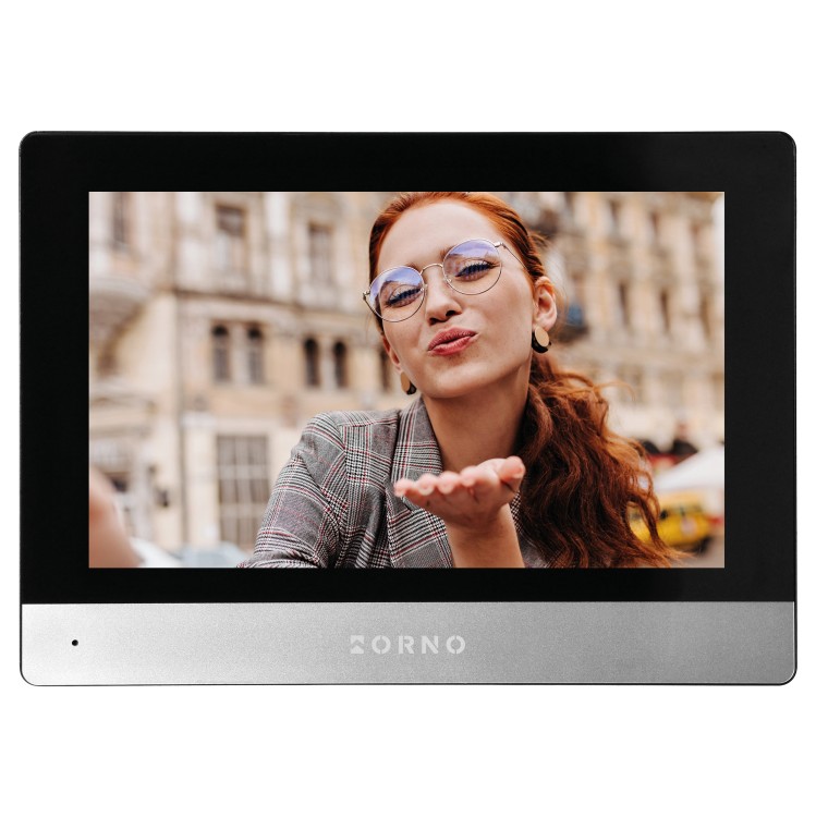 Wideo monitor bezsłuchawkowy, kolorowy, LCD 8", dotykowy, z gniazdem na kartę pamięci, sterowanie bramą, do rozbudowy zestawu CERES Full HD OR-VID-ME-1056FHDPMV/B ORNO Home