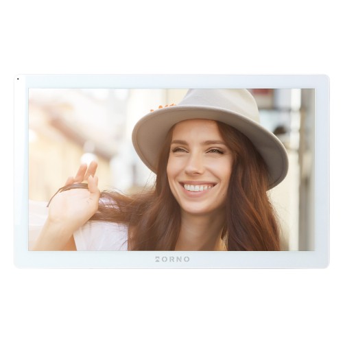 Wideo monitor bezsłuchawkowy, kolorowy, LCD 10", Wi-Fi + Tuya, z gniazdem na kartę pamięci, otwieranie bramy, do rozbudowy zestawu z serii GUARDO, biały OR-VID-MO-1076PMV/W ORNO Home