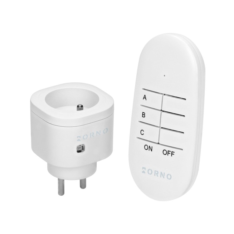 Bezprzewodowe gniazdo mini sterowane pilotem 1+1 OR-GB-461 ORNO Home