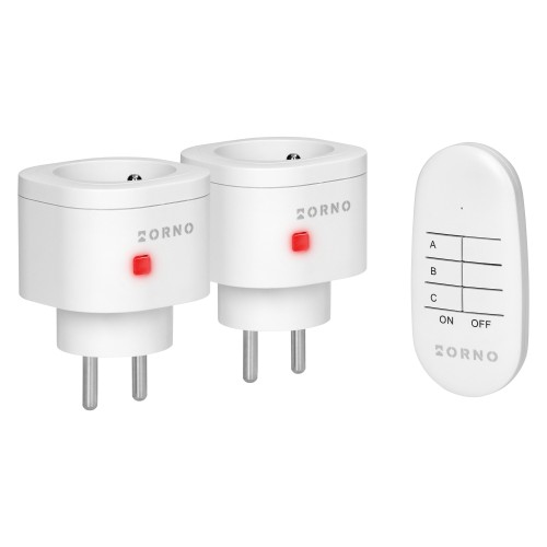 Zestaw bezprzewodowych mini gniazd sterowanych pilotem 2+1 OR-GB-462 ORNO Home