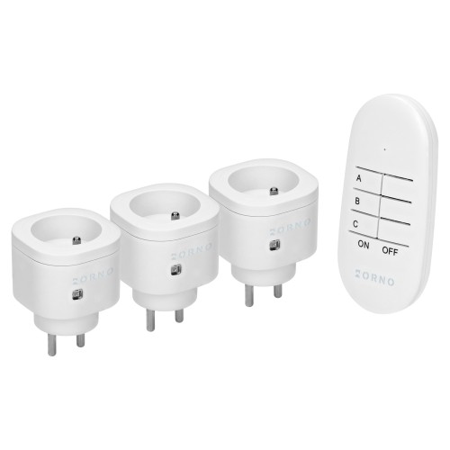 Zestaw bezprzewodowych mini gniazd sterowanych pilotem 3+1 OR-GB-463 ORNO Home