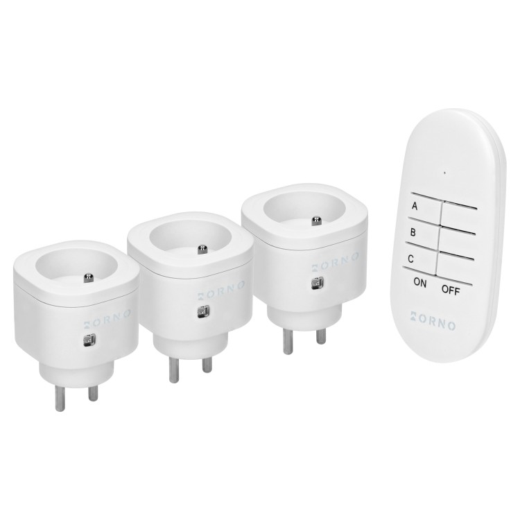 Zestaw bezprzewodowych mini gniazd sterowanych pilotem 3+1 OR-GB-463 ORNO Home