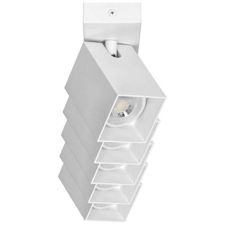 KUBAR SP 5, oprawa ścienno-sufitowa, GU10 max. 5x35W, IP20, biała AD-OP-6513WGU10 ADVITI
