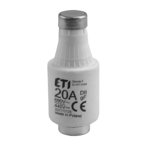 Wkładka topikowa DII gF 500V/20A 2 szt. FLI-01(DII)/20/2 Virone