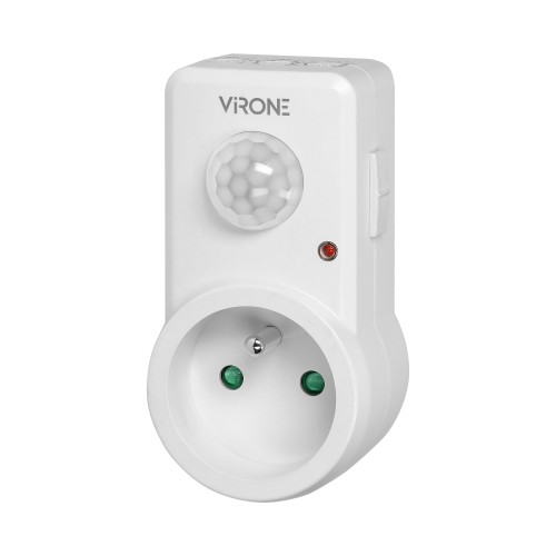 Gniazdkowy czujnik ruchu 120st. IP20, 280W MS-1 Virone