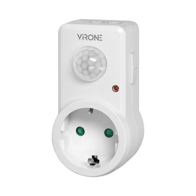 Gniazdkowy czujnik ruchu 120st. IP20, 280W, wersja Schuko MS-1(GS) Virone