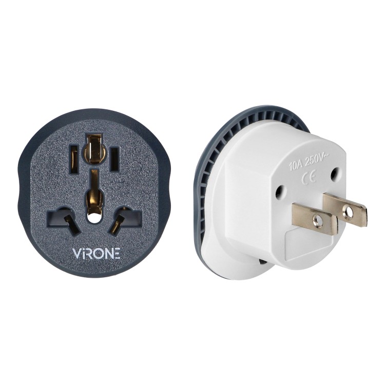 Adapter podróżny - Go to USA, 110-230V/10A, uniwersalne gniazdo, wtyczka amerykańska (typ A,B) TA-8 Virone