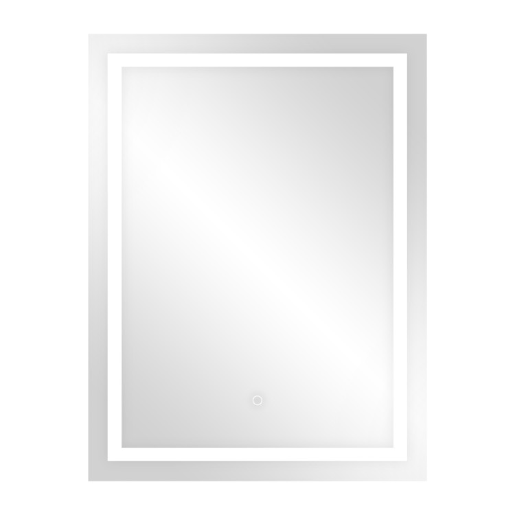 Lustro LED prostokątne 60x80 cm, montaż pion, z wbudowanym wyłącznikiem, z marginesem, 4000K ML-3/4 Virone