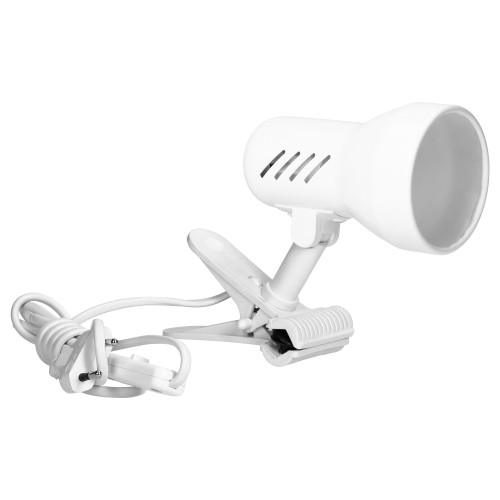Dalla, lampa biurkowa z klipsem, 40W, E27, stal + tworzywo, biała DL-10/W Virone