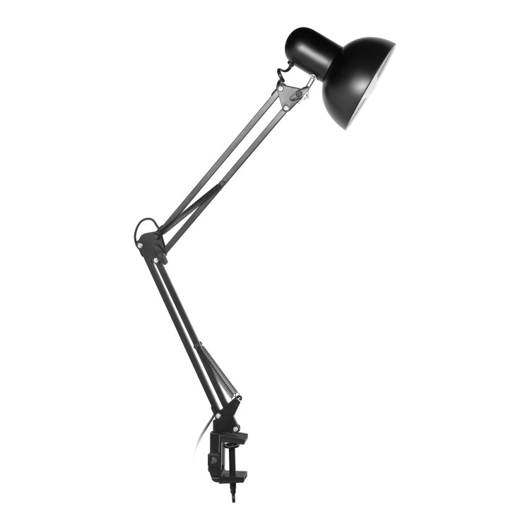 DEON, lampa biurkowa przykręcana, 60W, E27, stalowa, czarna DL-14/B Virone