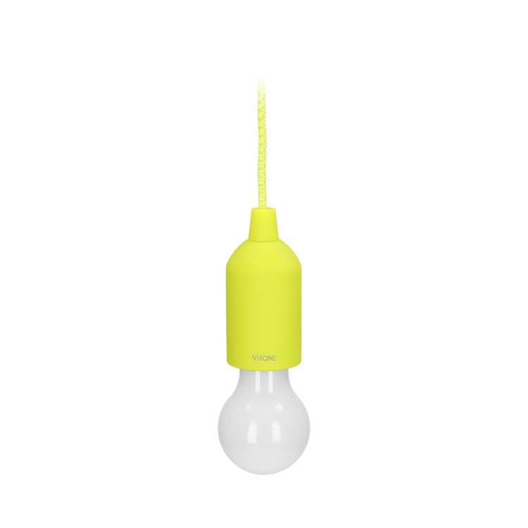 Bateryjna lampka nocna na sznurku 1W LED, 3 x AAA, limonkowa LA-5/L Virone