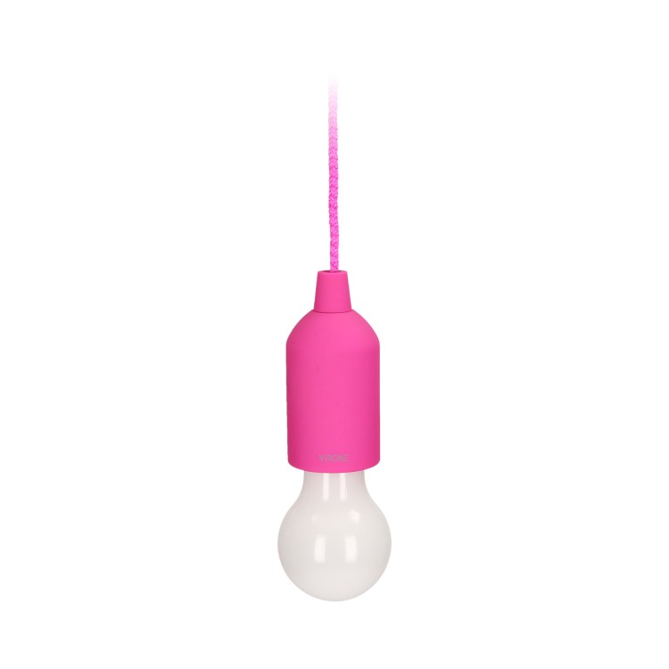 Bateryjna lampka nocna na sznurku 1W LED, 3 x AAA, różowa LA-5/P Virone