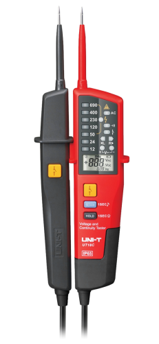 Miernik tester próbnik napięcia i faz Test RCD T+ UT18C UT-18C UNI-T Wielofunkcyjny z wyświetlaczem LCD Profesjonalny