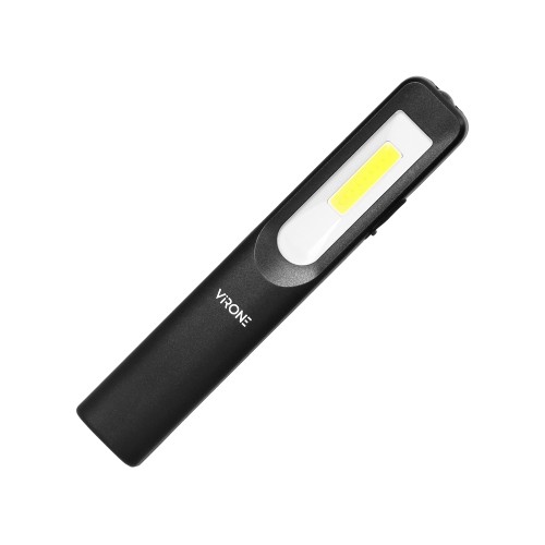Latarka warsztatowa LED 3W 200lm + 50lm, 1200mAh, 3 tryby 100%, 50%, dioda frontowa, magnes, klips WL-2 Virone