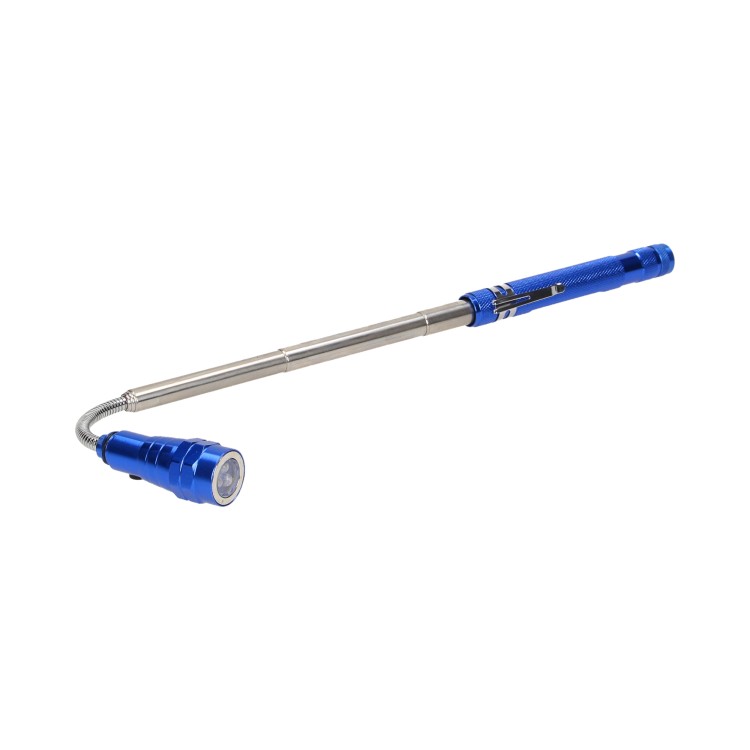 Latarka teleskopowa 17-57 cm, 3 LED, 4 x LR44, wyginana głowica, magnes WL-9 Virone