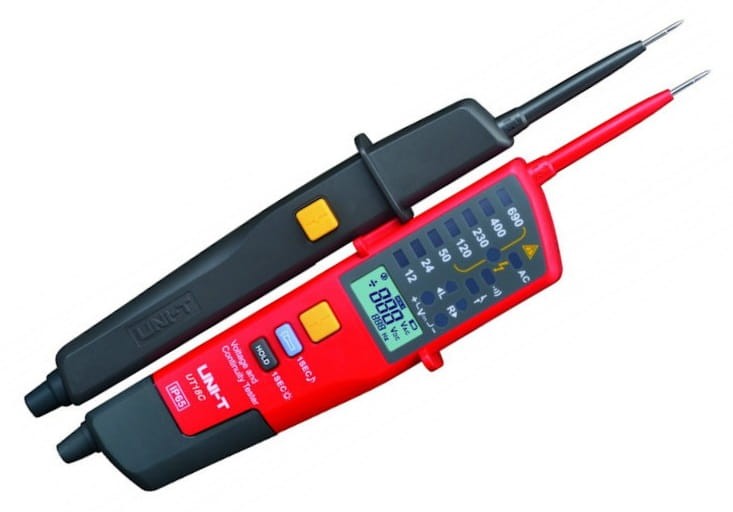 Miernik tester próbnik napięcia i faz Test RCD T+ UT18C UT-18C UNI-T Wielofunkcyjny z wyświetlaczem LCD Profesjonalny