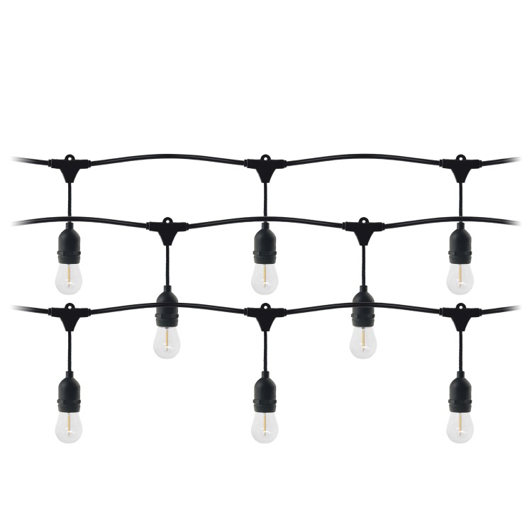 Girlanda oświetleniowa - 1 sznur 15 m (15 opraw) + 15 żarówek LED 1W E27, 3000K + 1 żarówka gratis LG-3/15M/E27/3 Virone