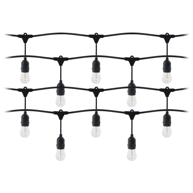 Girlanda oświetleniowa - 1 sznur 20 m (20 opraw) + 20 żarówek LED 1W E27, 3000K + 1 żarówka gratis LG-3/20M/E27/3 Virone