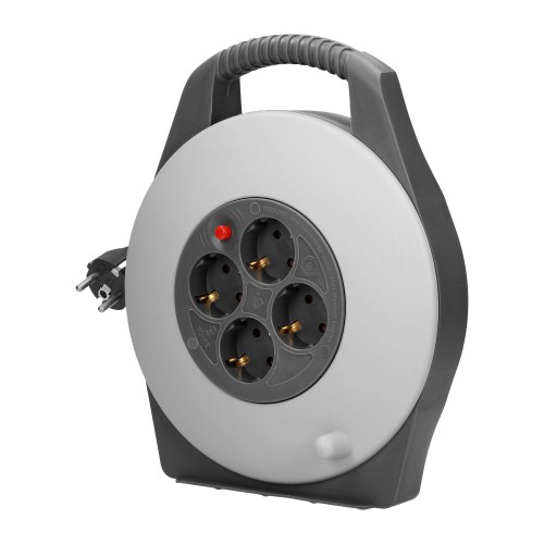 Przedłużacz bębnowy, 4 gniazda 2P+Z (Schuko), kabel PVC H05VV-F 3x1mm2 , długość 10m CR-2(GS)/G Virone