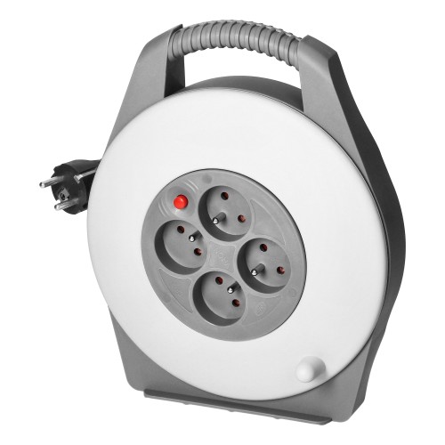 Przedłużacz bębnowy, 4 gniazda 2P+Z, kabel PVC H05VV-F 3x1mm², długość 10m CR-2/G Virone
