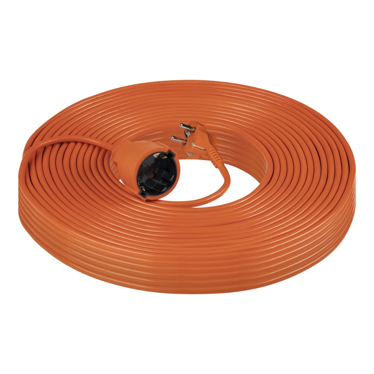 Przedłużacz ogrodowy pomarańczowy zalewany, IP20,1x2P+Z(Schuko),H05VV-F 3x1mm2,30m GES-1(GS)/30M Virone