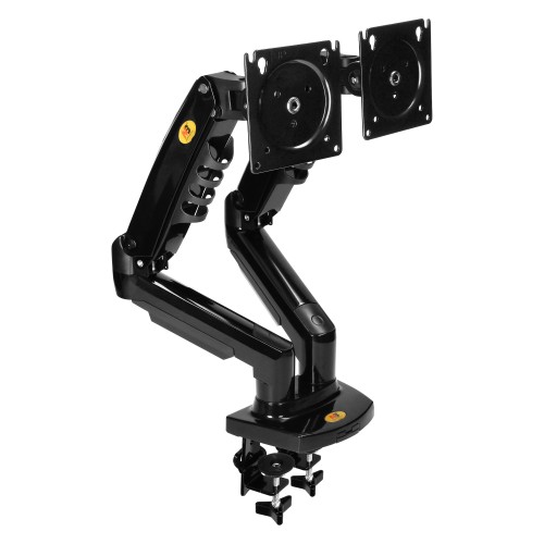 Obrotowy uchwyt biurkowy na sprężynie gazowej do dwóch monitorów LCD LED 17″-27″ MH-F160 Virone podwójny wieszak monitora regulowany