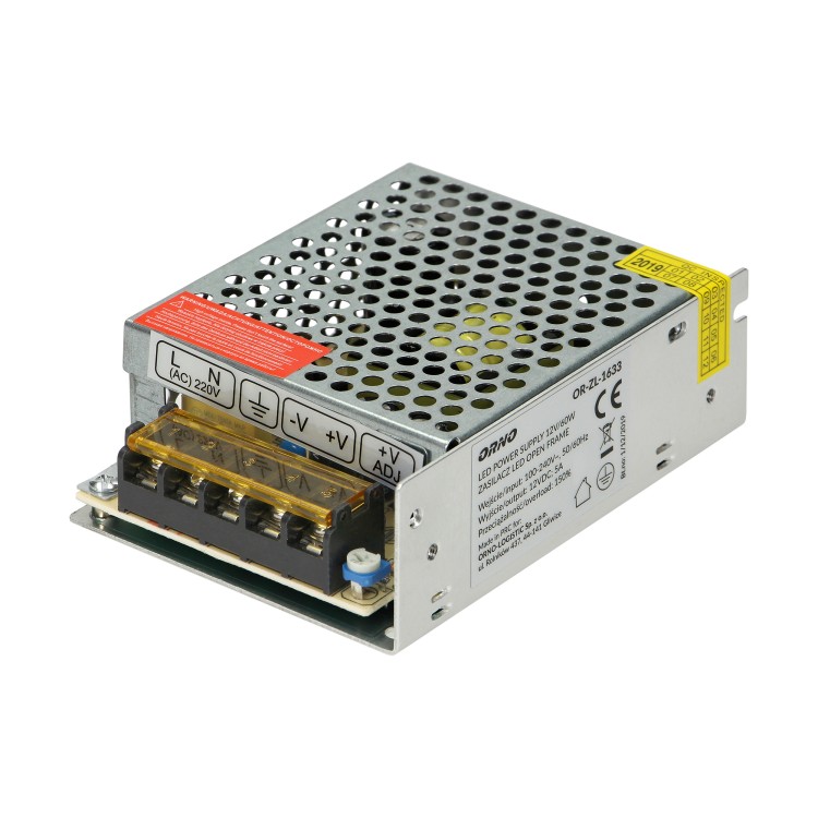 Zasilacz open frame 12VDC 60W, IP20 OR-ZL-1633 ORNO