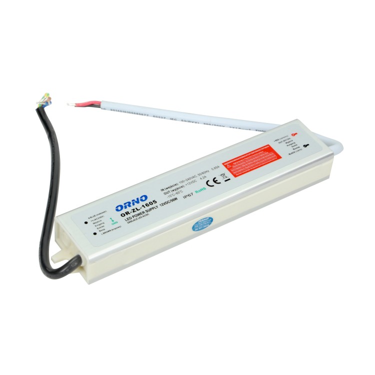 Zasilacz do LED 12VDC 50W, IP67 OR-ZL-1605 ORNO