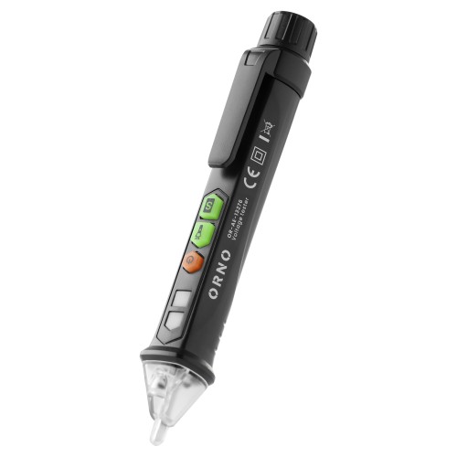 Indukcyjny tester napięcia, 12-1000 V AC/DC, latarka, czarny OR-AE-13276 ORNO