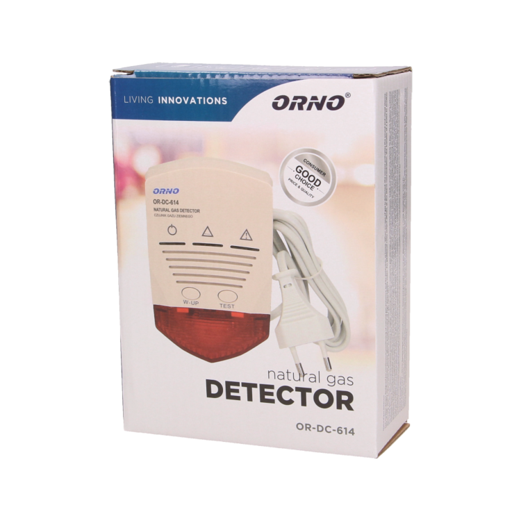 Czujnik gazu ziemnego ORNO OR-DC-614 Detektor 230V AC