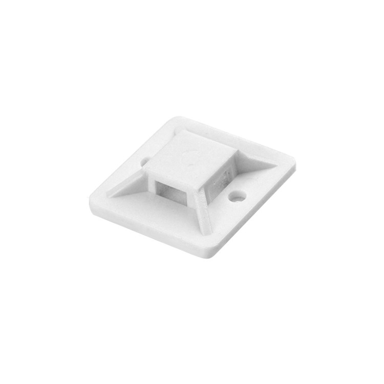 Uchwyt opaski kablowej, samoprzylepny, 20x20 mm, biały, 10 sztuk OR-AE-13201/10 ORNO