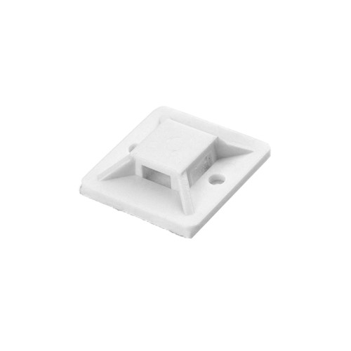 Uchwyt opaski kablowej, samoprzylepny, 20x20 mm, biały, 50 sztuk OR-AE-13201/50 ORNO