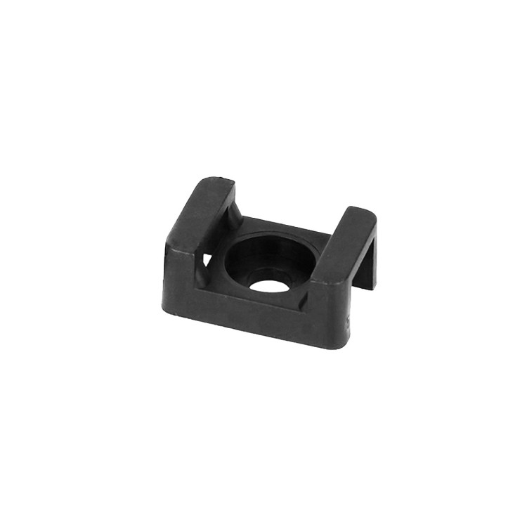 Uchwyt opaski kablowej, siodełkowy, przykręcany, 22x16 mm, otwór montażowy 6,8mm, czarny, 20 sztuk OR-AE-13205/20 ORNO