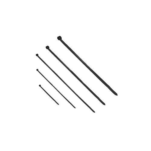 Zestaw opasek kablowych 100szt, kolor czarny, W zestawie: 2,5x100-20szt, 2,5x200-20szt, 3,6x300-20szt, 4,8x300-20szt, 7,5x300-20szt OR-AE-13208 ORNO