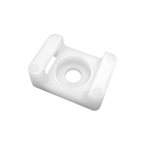 Uchwyt opaski kablowej, siodełkowy, przykręcany, 16x11 mm, otwór montażowy 3,6mm, biały, 100 sztuk OR-AE-13235/100 ORNO