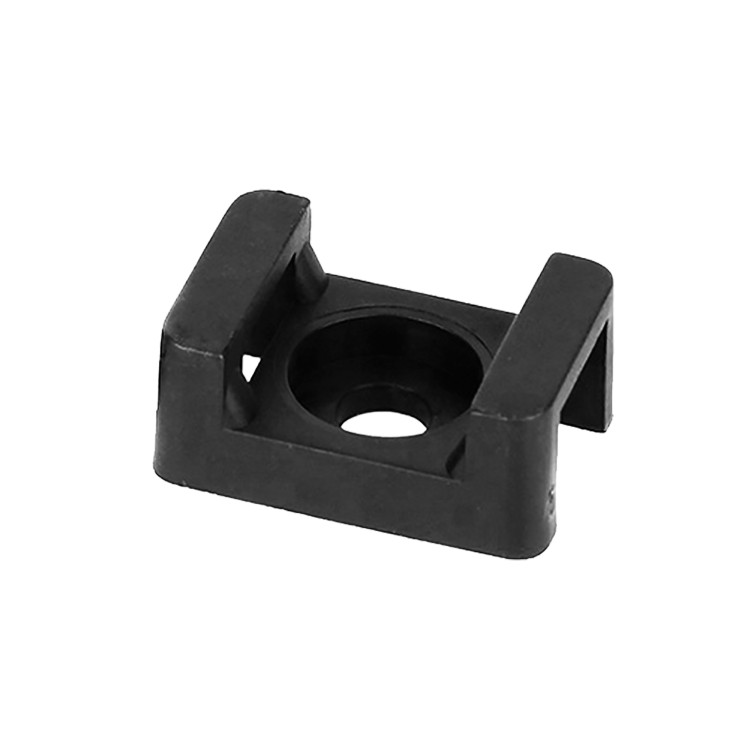 Uchwyt opaski kablowej, siodełkowy, przykręcany, 16x11 mm, otwór montażowy 3,6mm, czarny, 100 sztuk OR-AE-13236/100 ORNO