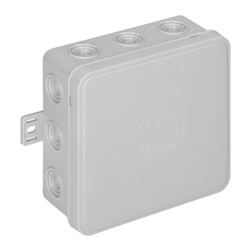 Puszka n/t CLICK IP54 12 przepustów kablowych 100x100x41mm szary OR-JB-13804/G ORNO