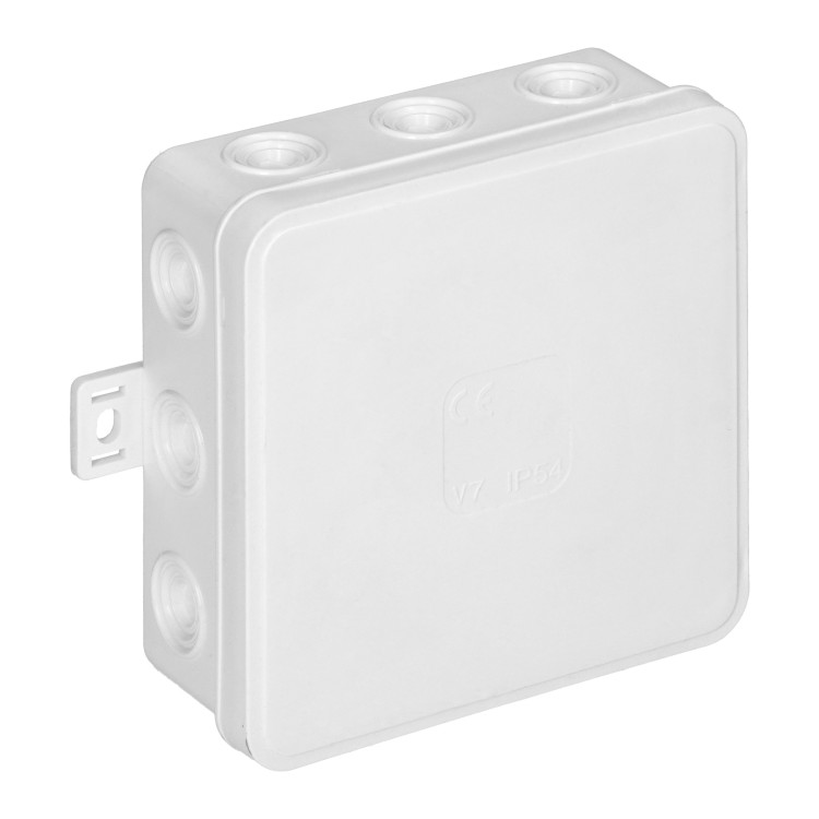 Puszka n/t CLICK IP54 12 przepustów kablowych 100x100x41mm biały OR-JB-13804/W ORNO