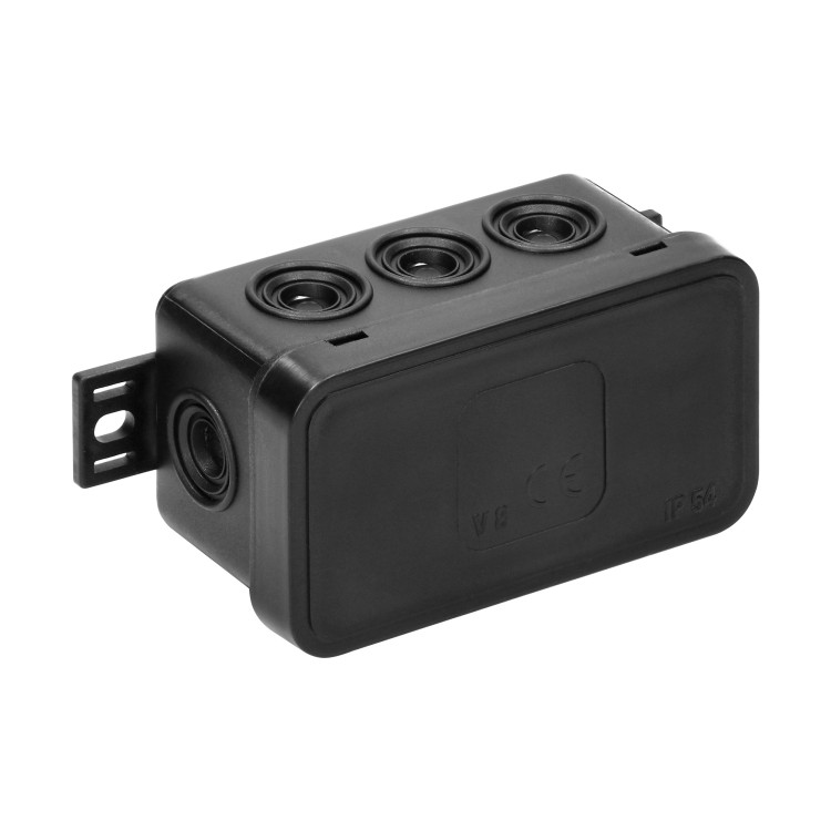 Puszka n/t CLICK IP54 8 przepustów kablowych 80x45x41mm czarny OR-JB-13805/B ORNO
