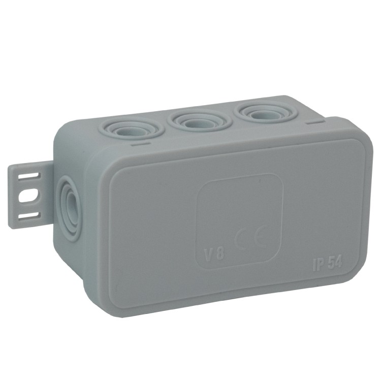 Puszka n/t CLICK IP54 8 przepustów kablowych 80x45x41mm szary 100 szt. OR-JB-13805/G/100 ORNO