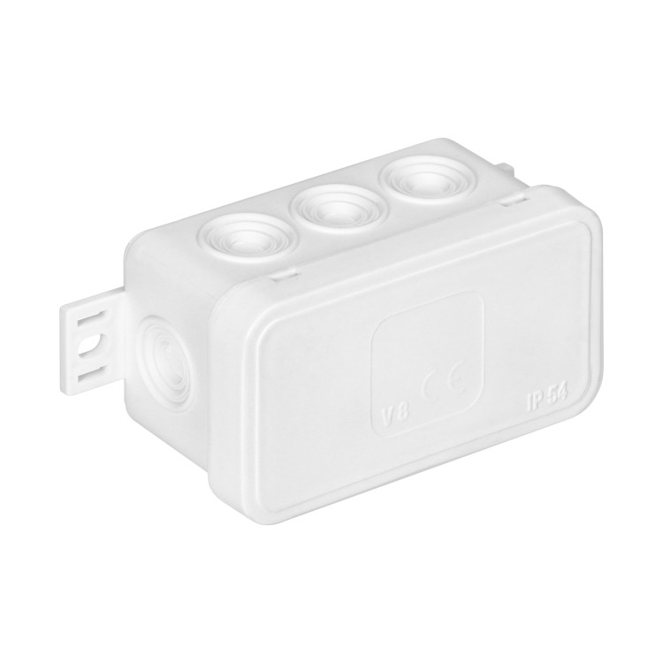 Puszka n/t CLICK IP54 8 przepustów kablowych 80x45x41mm biały OR-JB-13805/W ORNO