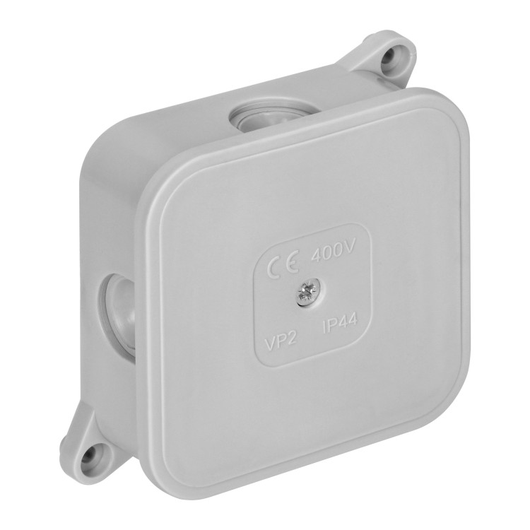 Puszka n/t ECO IP44 400V 4 dławnice gumowe 85x85x35mm szary 60 szt. OR-JB-13806/G/60 ORNO