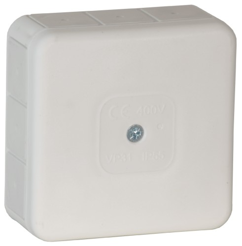 Puszka n/t PRO IP55 400V 12 przepustów gumowych 85x85x37mm biały 60 szt. OR-JB-13807/W/60 ORNO