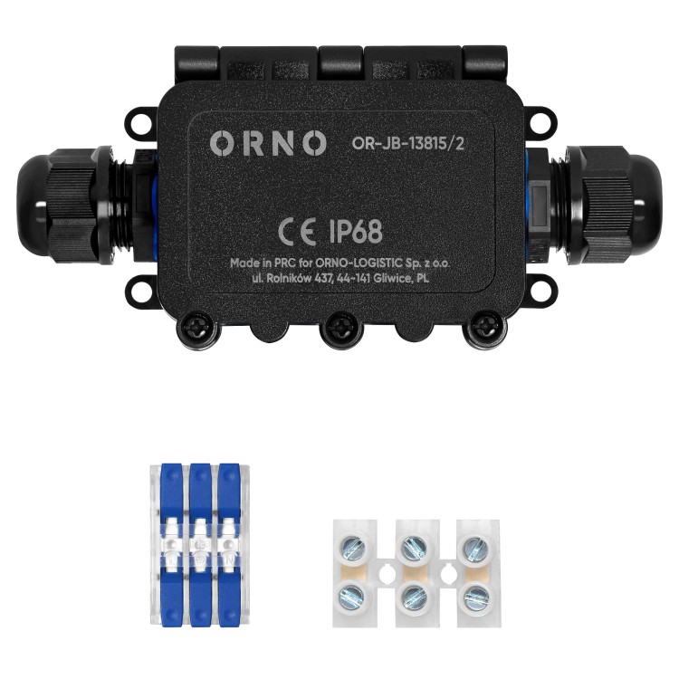 Puszka n/t HD IP68, 0,5-6,0mm2 ,2 dławnice M20 OR-JB-13815/2 ORNO