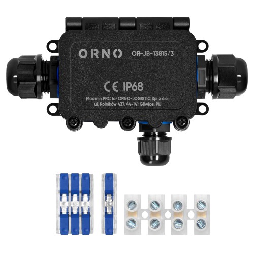Puszka n/t HD IP68, 0,5-6,0mm2 ,2 dławnice M20, 1 dławnica M16 OR-JB-13815/3 ORNO