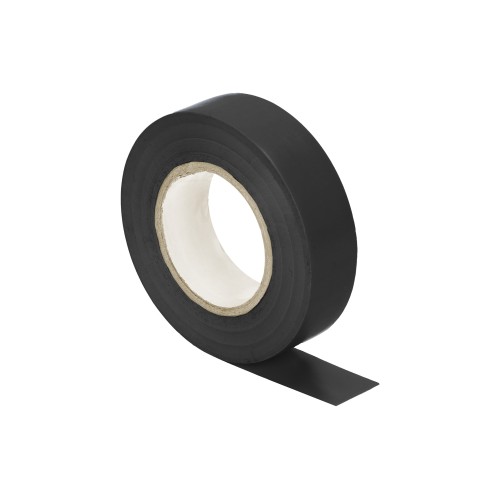 Zestaw 10 taśm izolacyjnych 19mm, czarna, uniepalniona, grubość 0,13mm, długość 20m OR-AE-13196/B/20M/S ORNO