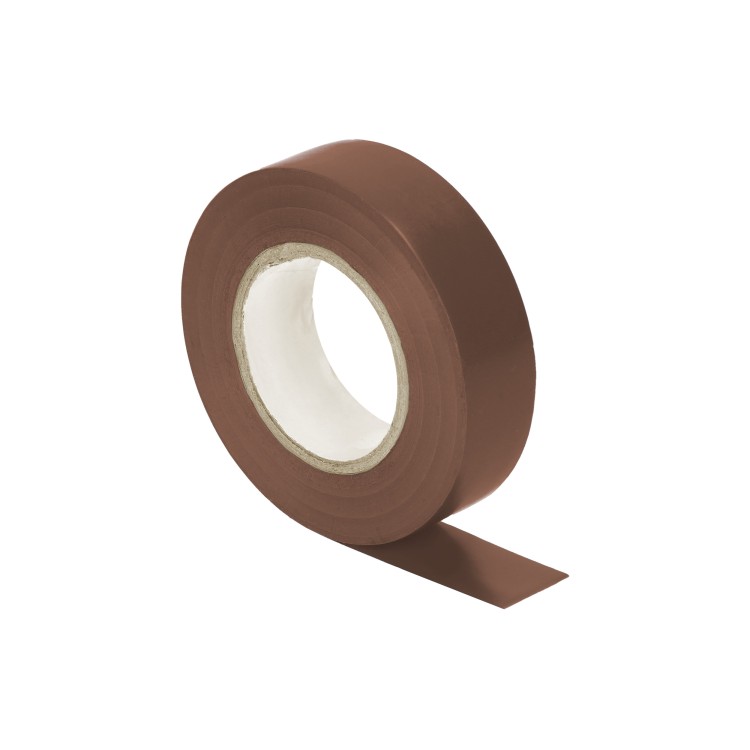 Taśma izolacyjna brązowa, uniepalniona, szerokość 19mm, grubość 0,13mm, długość 20m OR-AE-13196/BR/20M ORNO
